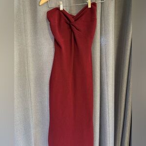 Strapless sweater dress